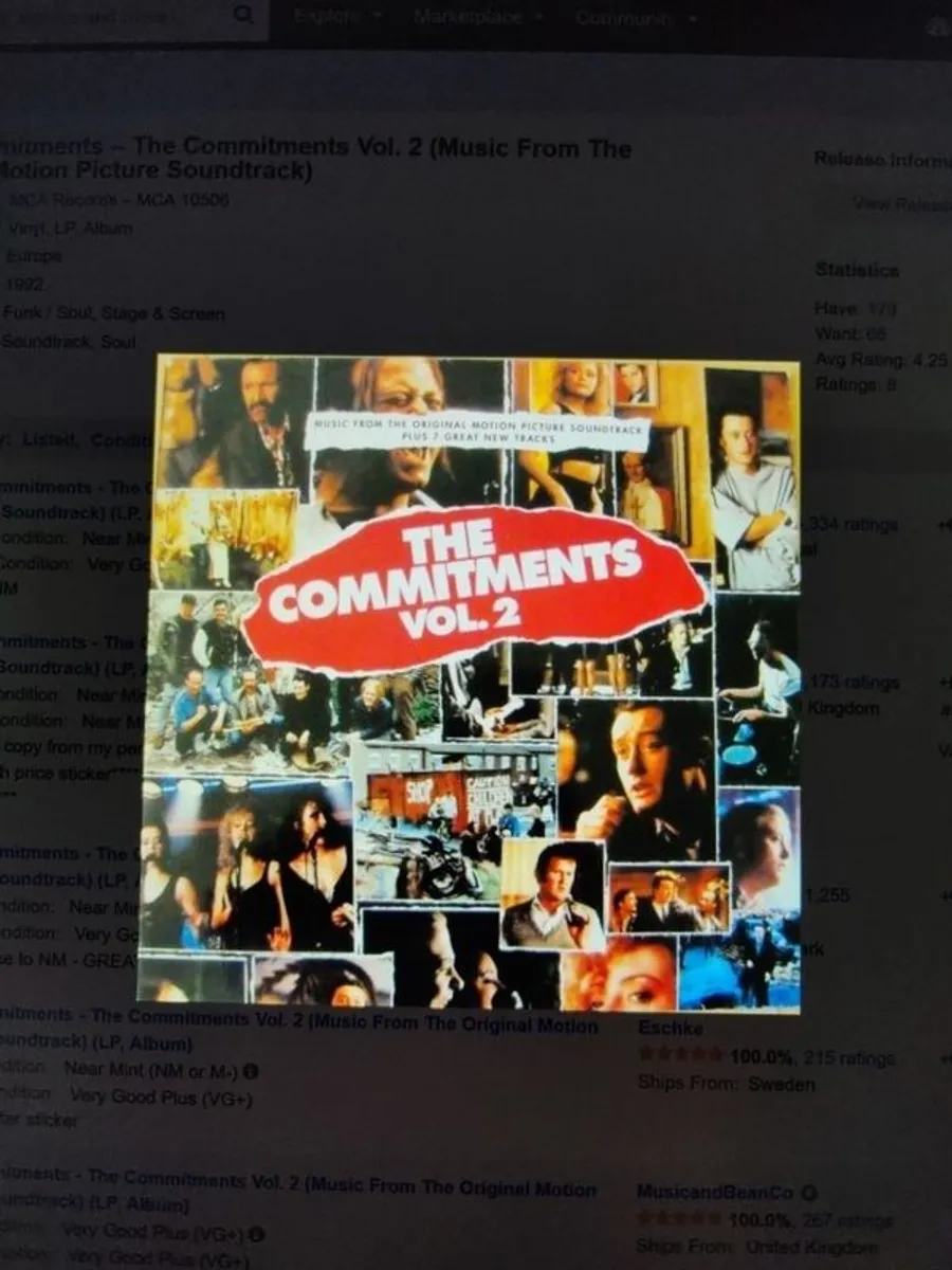 The Commitments volume 2 Vinyl LP. Wanted