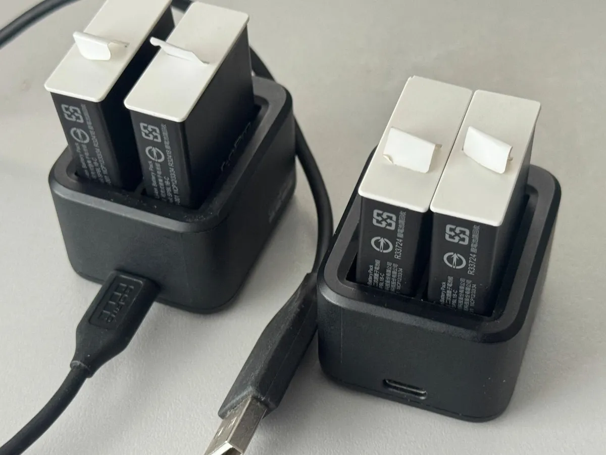 GoPro Dual Charger (2) and Enduro Battery (4)