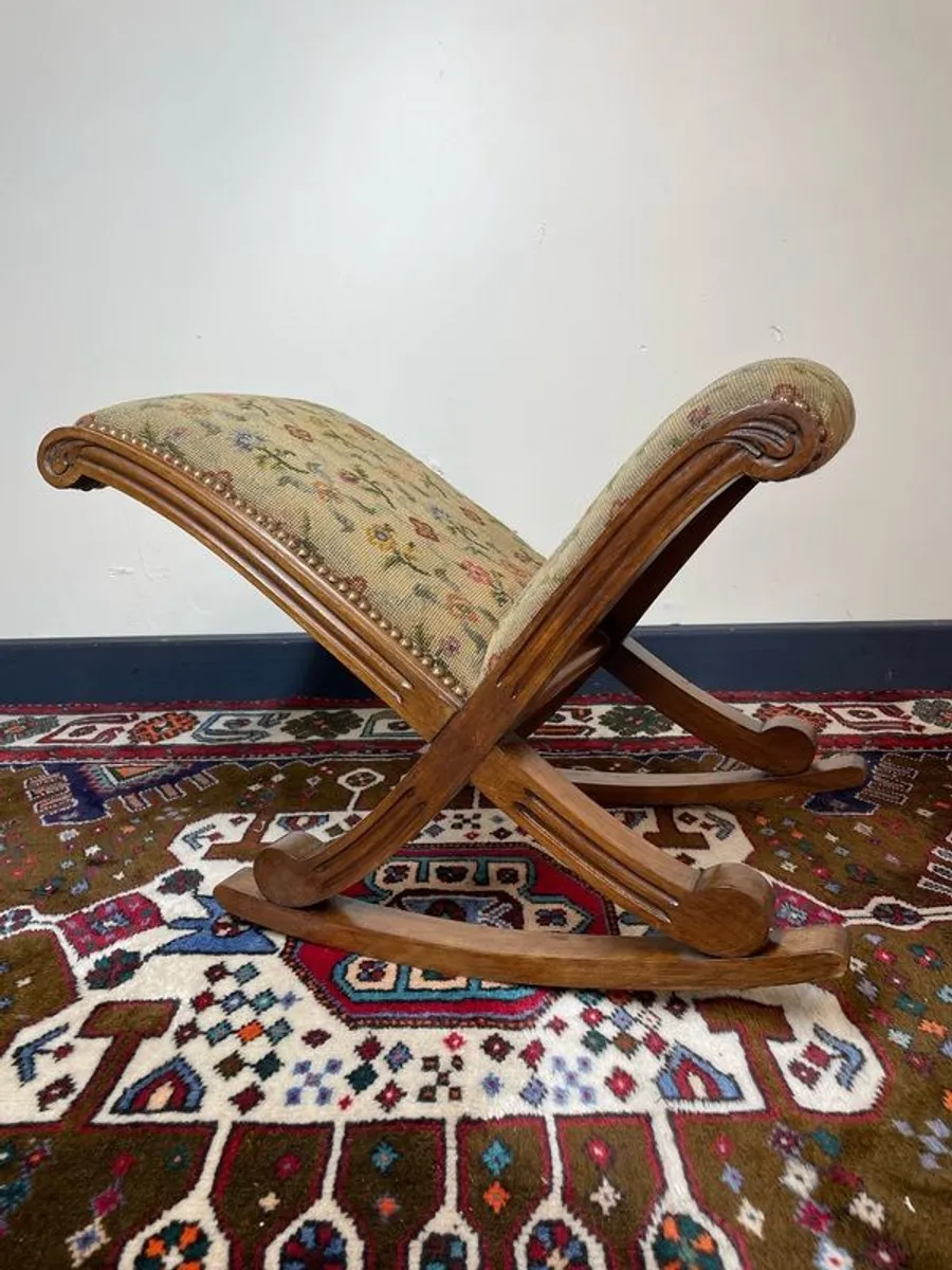 A Lovely Antique Rocking / Gout Stool. - Image 1