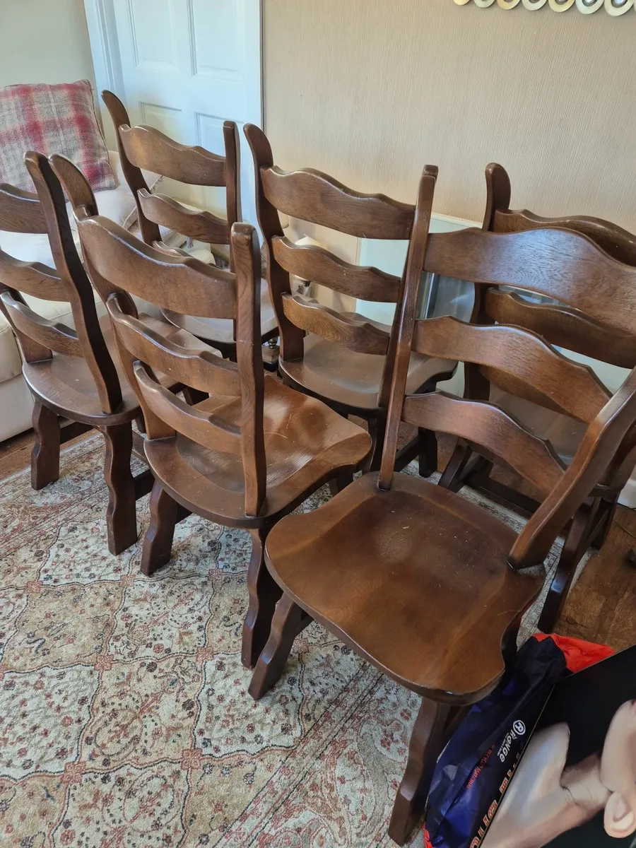Oak dining room chairs - Image 1