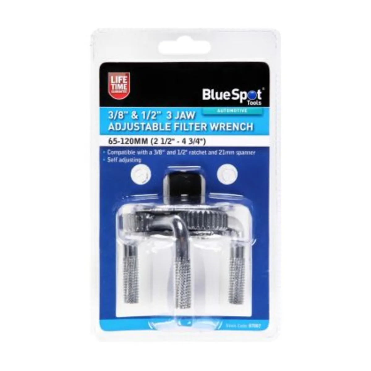 Blue Spot Tools 3 Jaw Adjustable Filter Wrench - Image 1