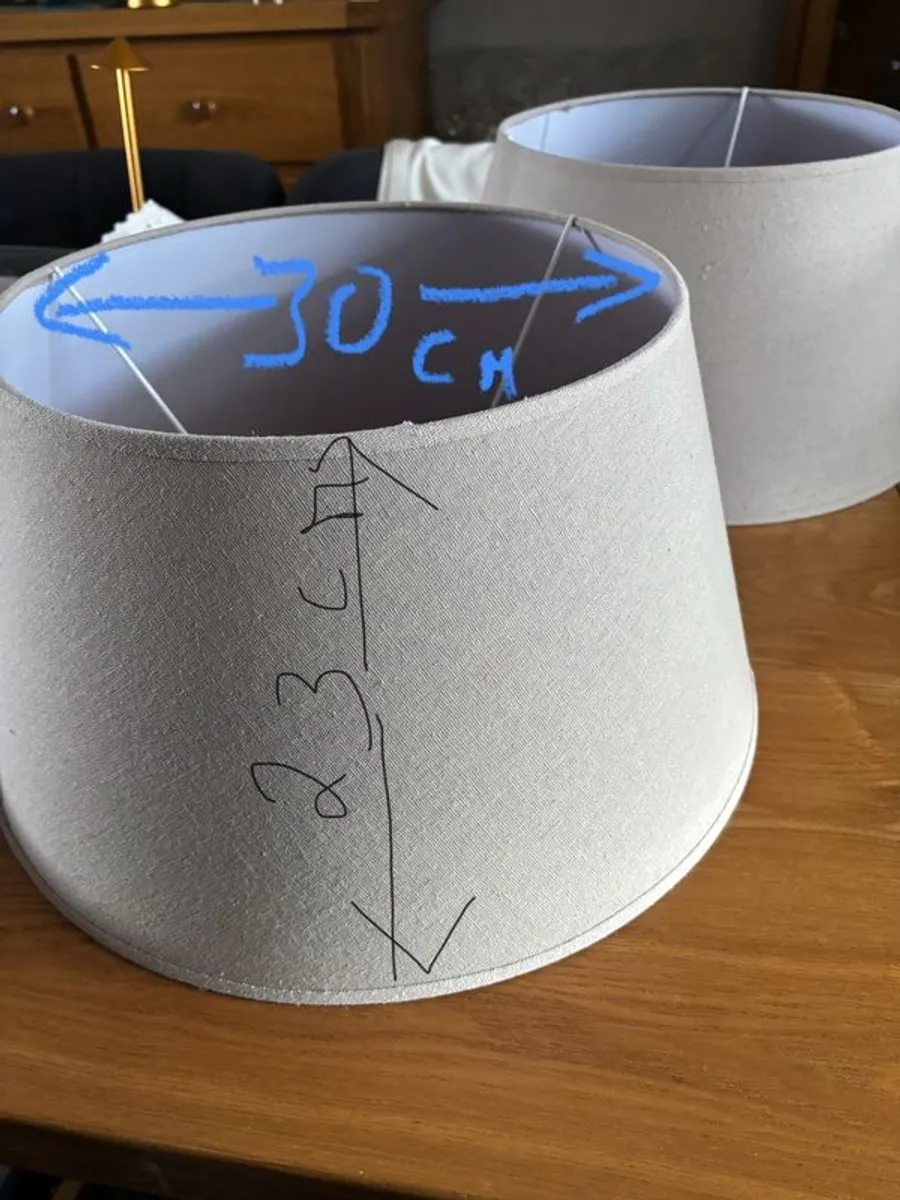 Large Lamp Shades - Colour stone / mink - Image 1