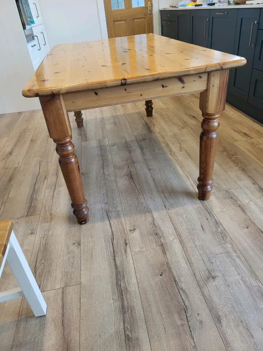 Kitchen/Dining Room Pine Table - Image 3