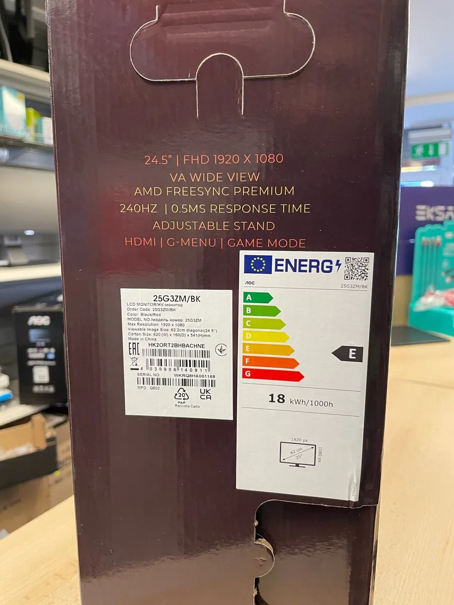 AOC gaming monitor 250Hz 0.5ms 24.5” - Image 2