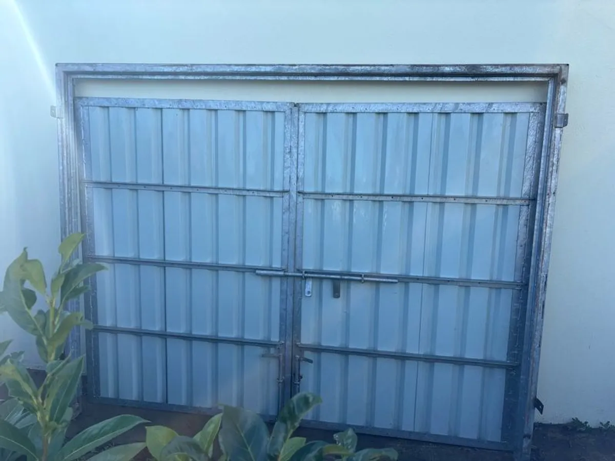 Galvanised Double Garage Doors - Image 3