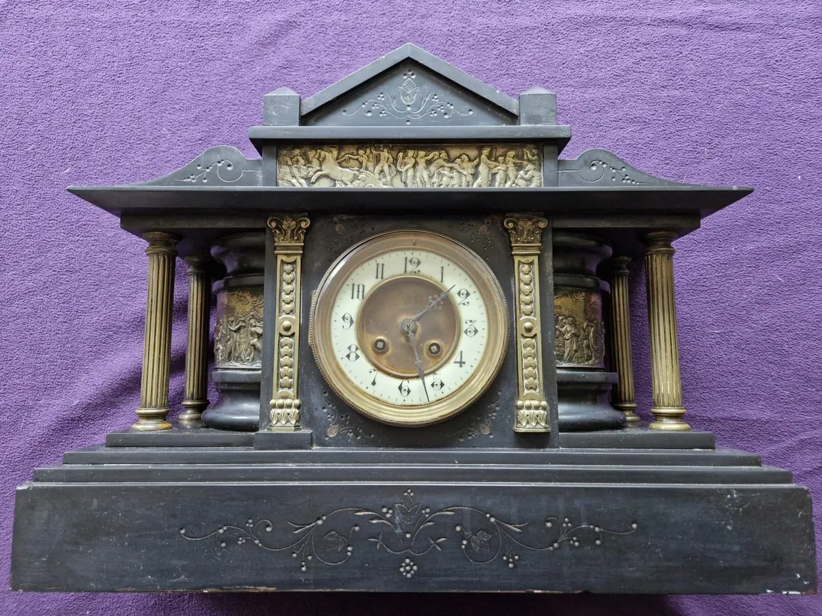 Antique marble clock - Image 1