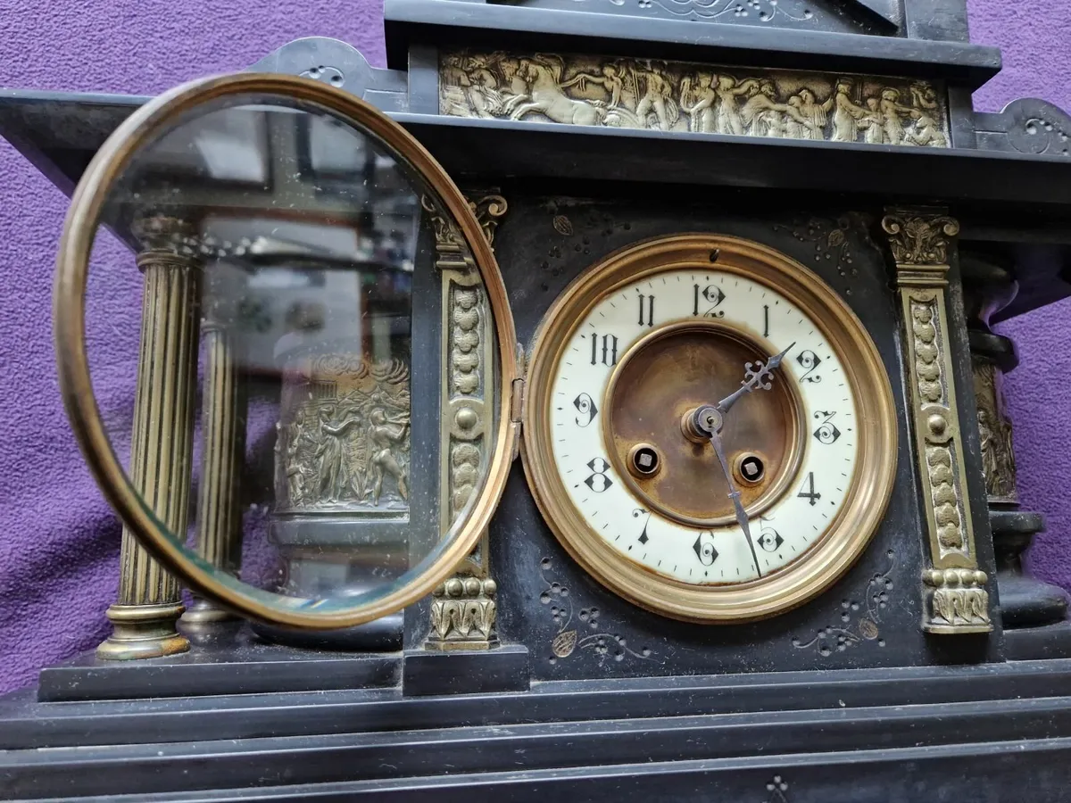 Antique marble clock - Image 2