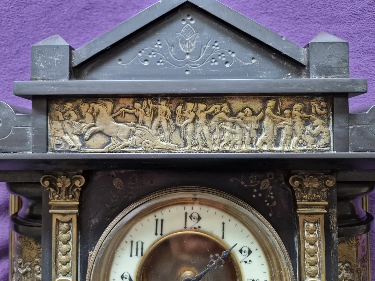 Antique marble clock - Image 3