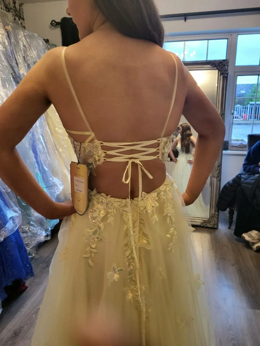 Lemon yellow debs/Ty ball dress - Image 2