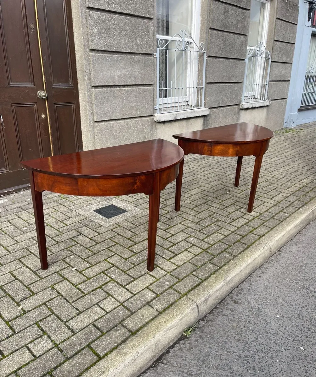 Pair of Robert Strahan demilune. Side tables - Image 4