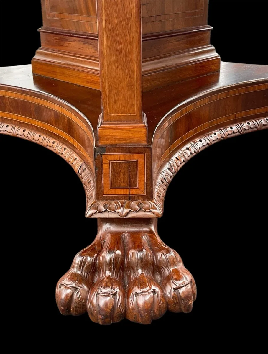 Antique mahogany & satinwood table - Image 2
