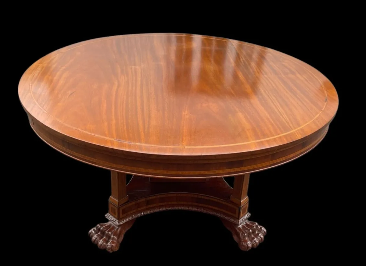 Antique mahogany & satinwood table - Image 3