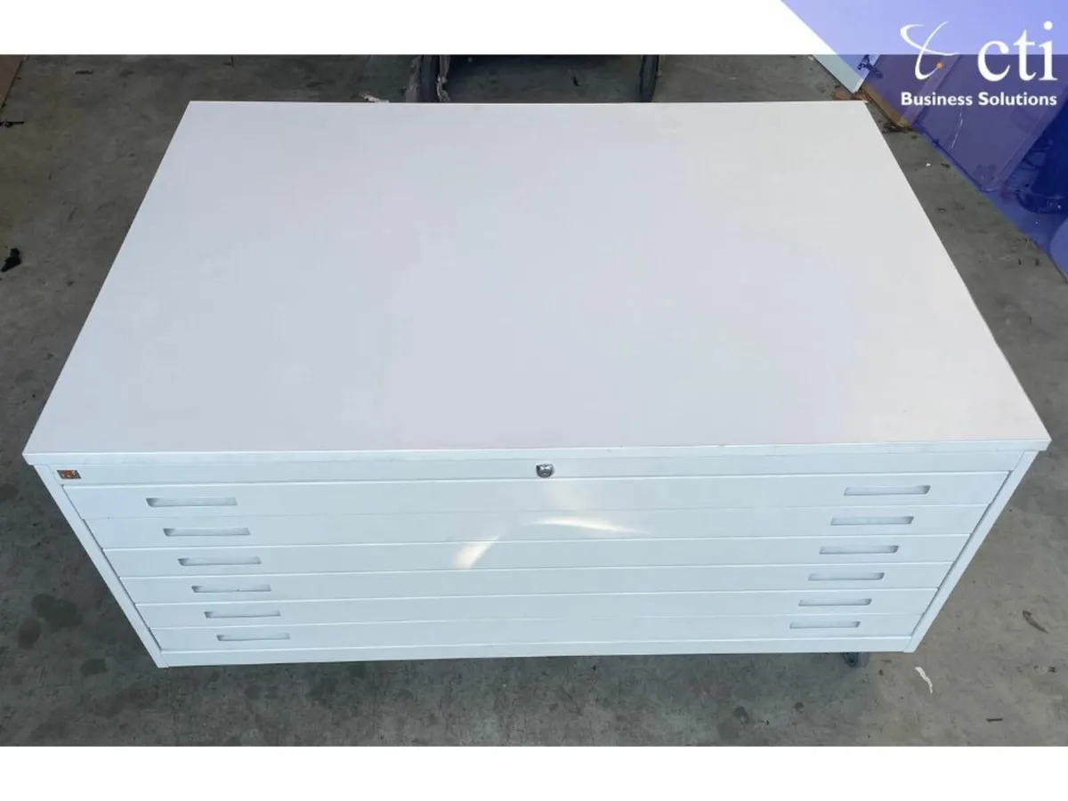 White Metal Drawing Cabinet ~ Ex-Corporate - Image 2