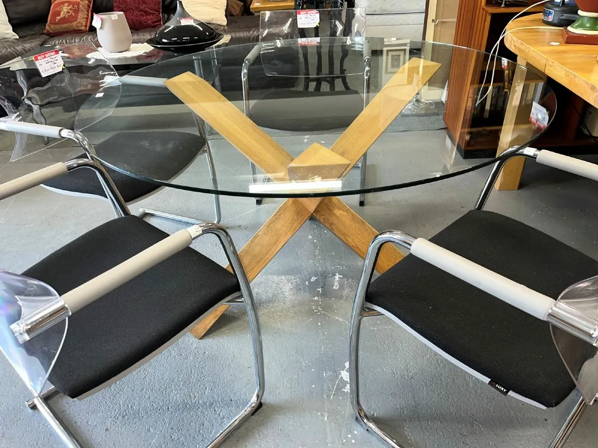 Ultra Modern Glass Dining Set - Image 1