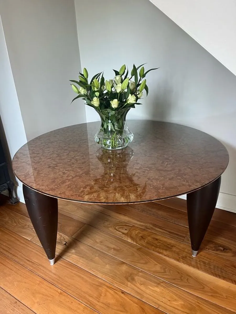 Marble Table and Candleabra - Image 1