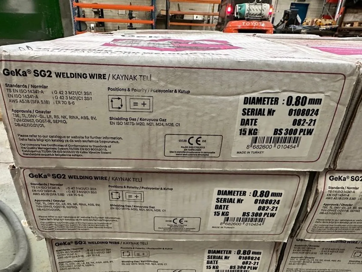 GeKa 0.8mm G3Si1 / SG2 15KG Mig Welding Wire  High quality mild steel MIG welding wire from GeKa. 0.8mm GMAW - SG2 - Image 3