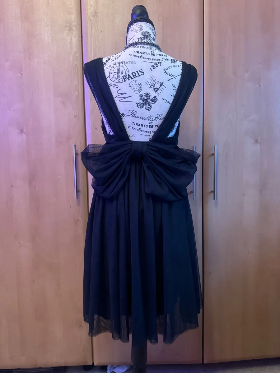 Black v-neckline dress for sale - Image 2
