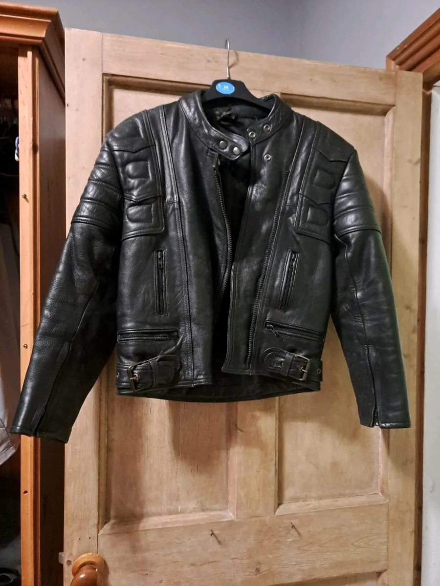 Ladies leather motorcycle jacket - Image 1
