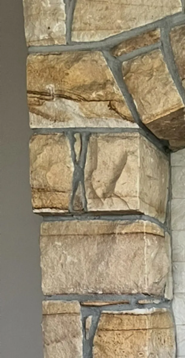 Cut Stone Fireplace - Image 1