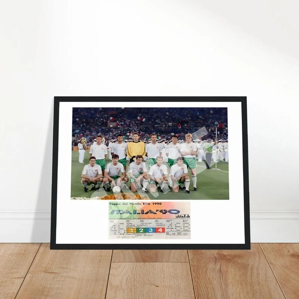 Ireland Italia 90 Framed Team Pic - Image 2