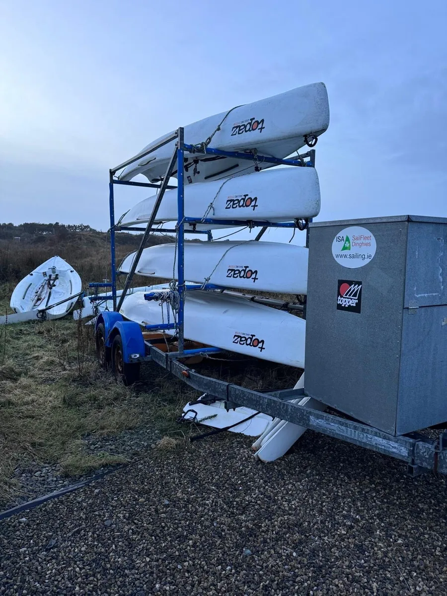 6 Topaz Sailing Boats + Road Trailer - Image 1
