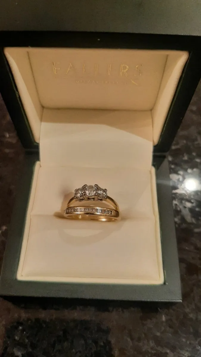 engagement and wedding ring - Image 1