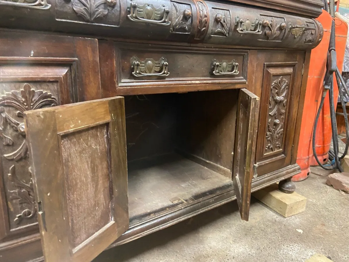 Antique Sideboard with Mirror - Image 4