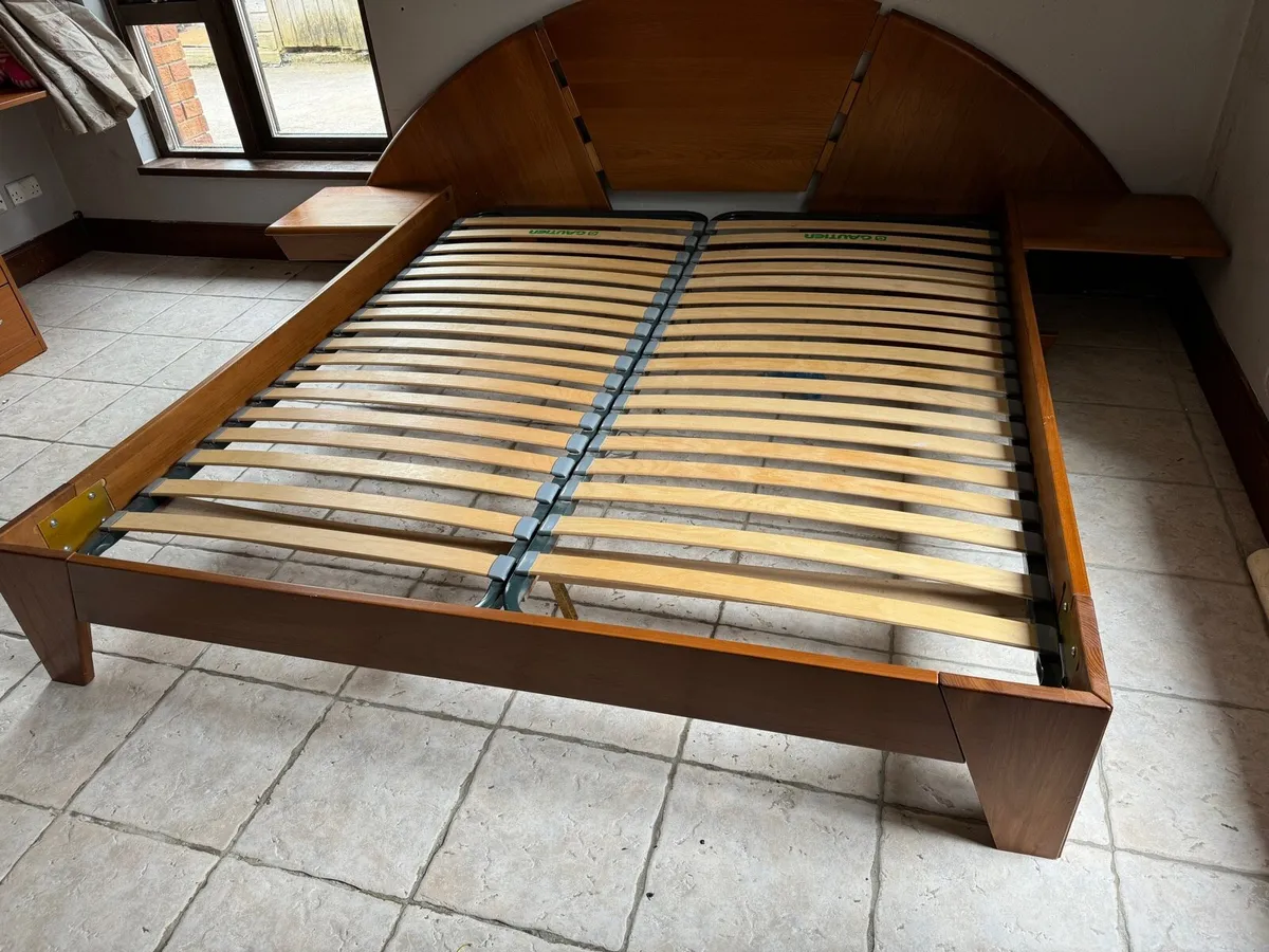 Walnut Double Bed Frame - Image 1