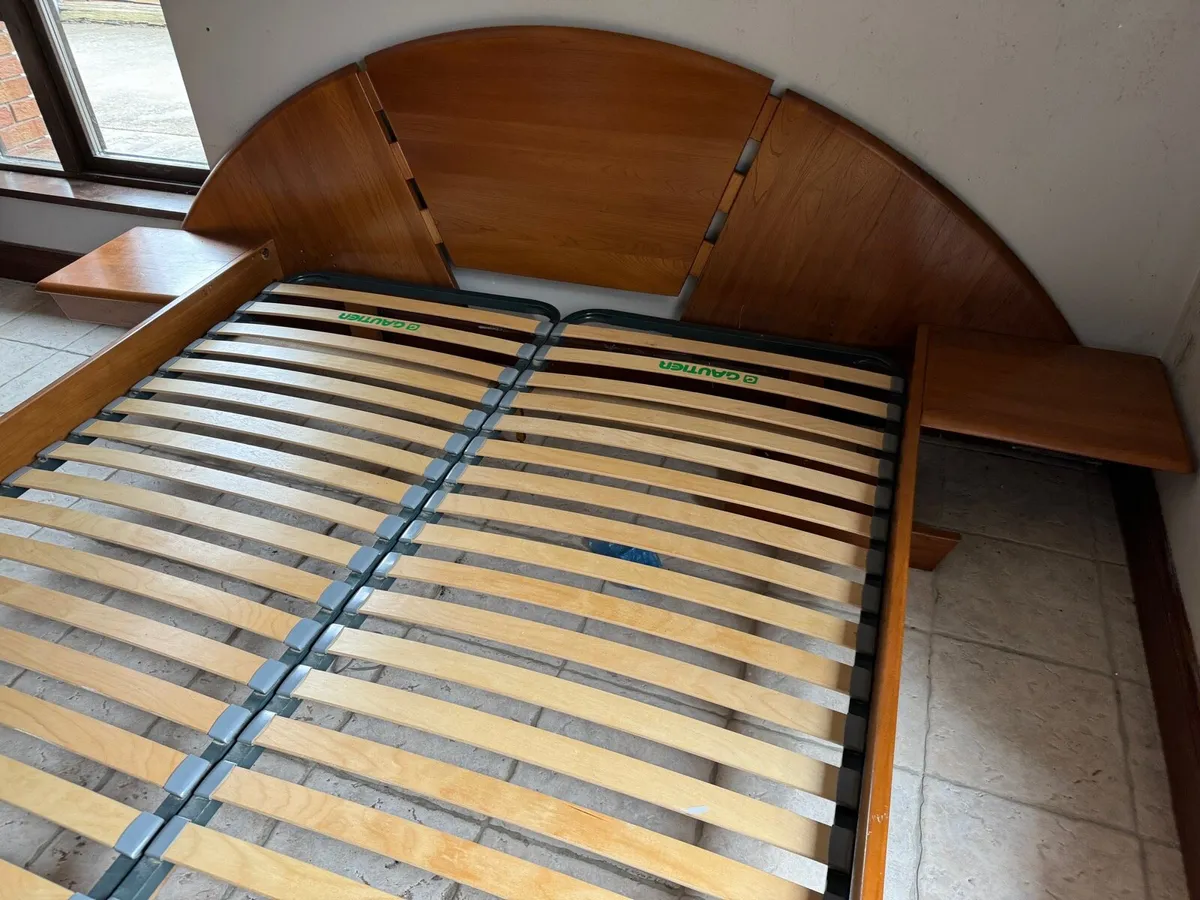 Walnut Double Bed Frame - Image 2