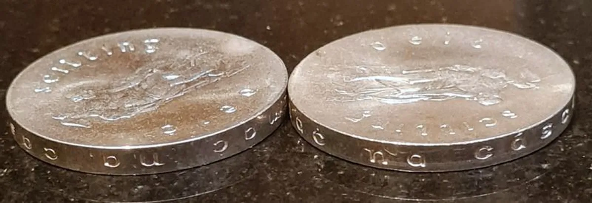 Padraig pearse Silver 10 Shilling 1966 UNC coin's (Both type's edge inscription) - Image 2