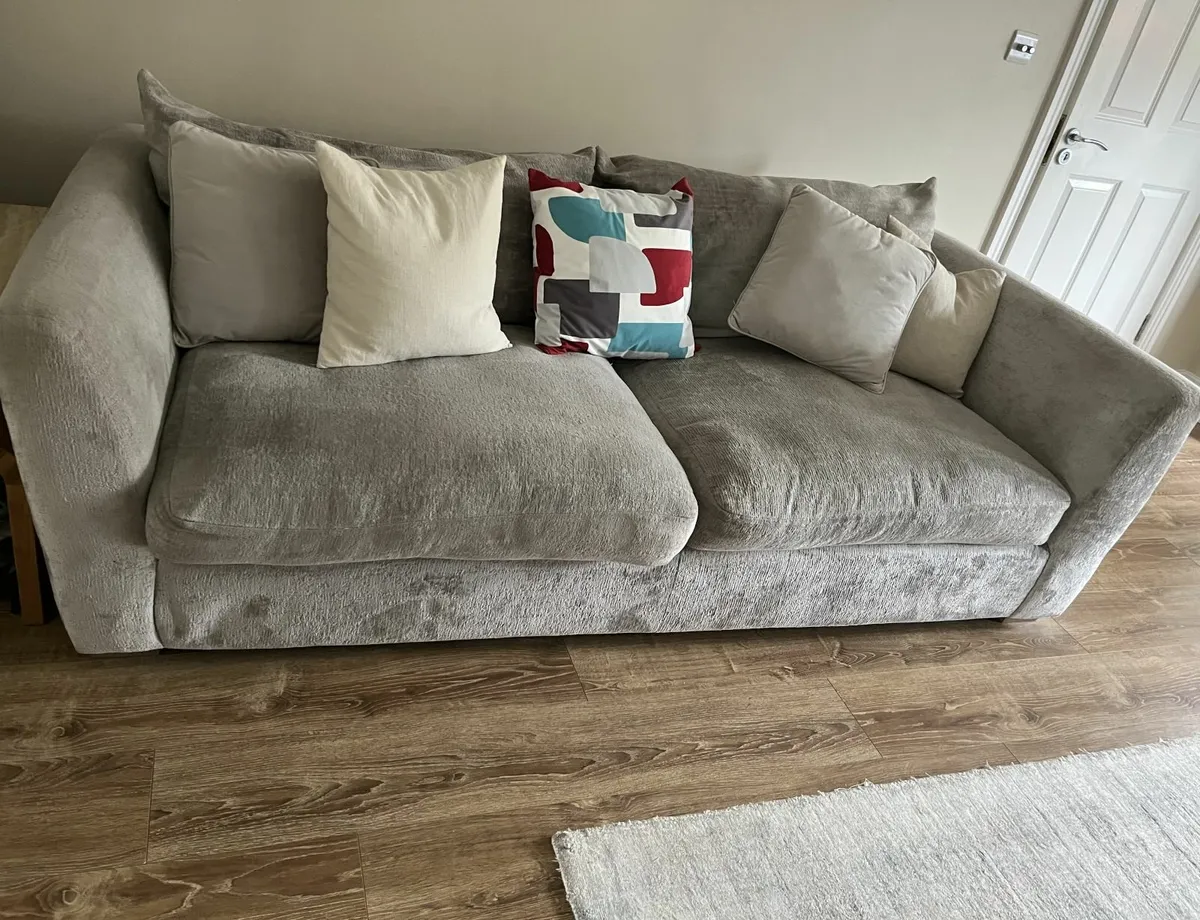 3 Seater Couch & Swivel  Cuddler Chair - Image 1