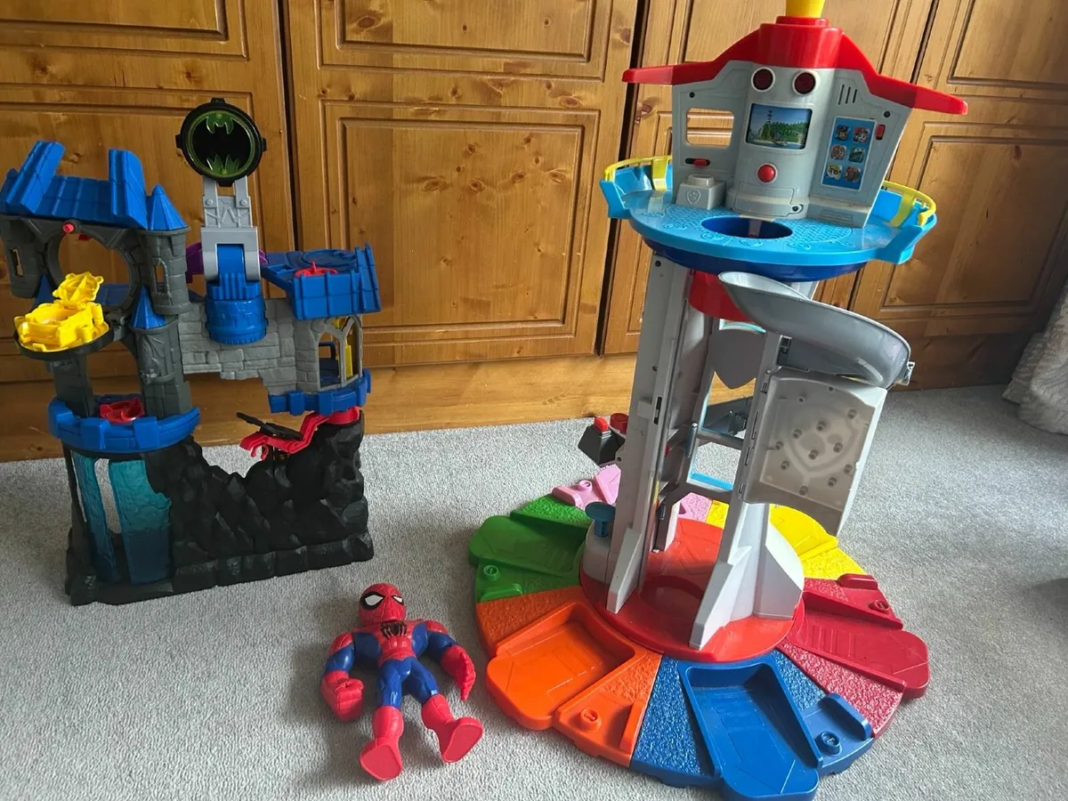 PAW PATROL TOWER AND Fisher Price BATCAVE - Image 1