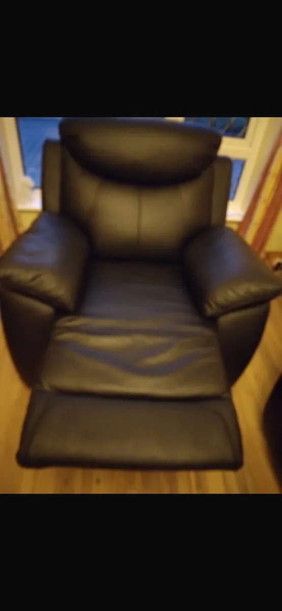 Leather Reclining Couch & Matching Chair - Image 3
