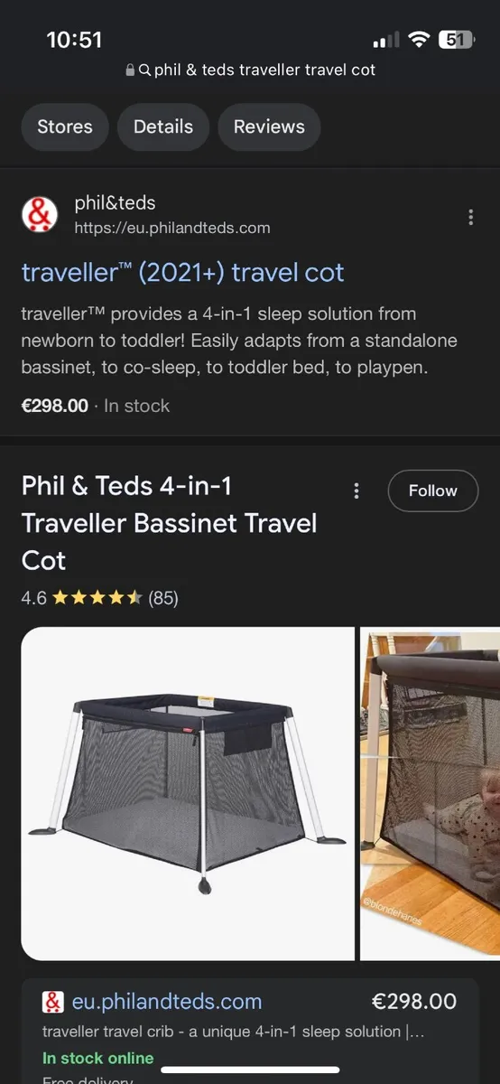 Phil & Teds Travel Cot - Image 2