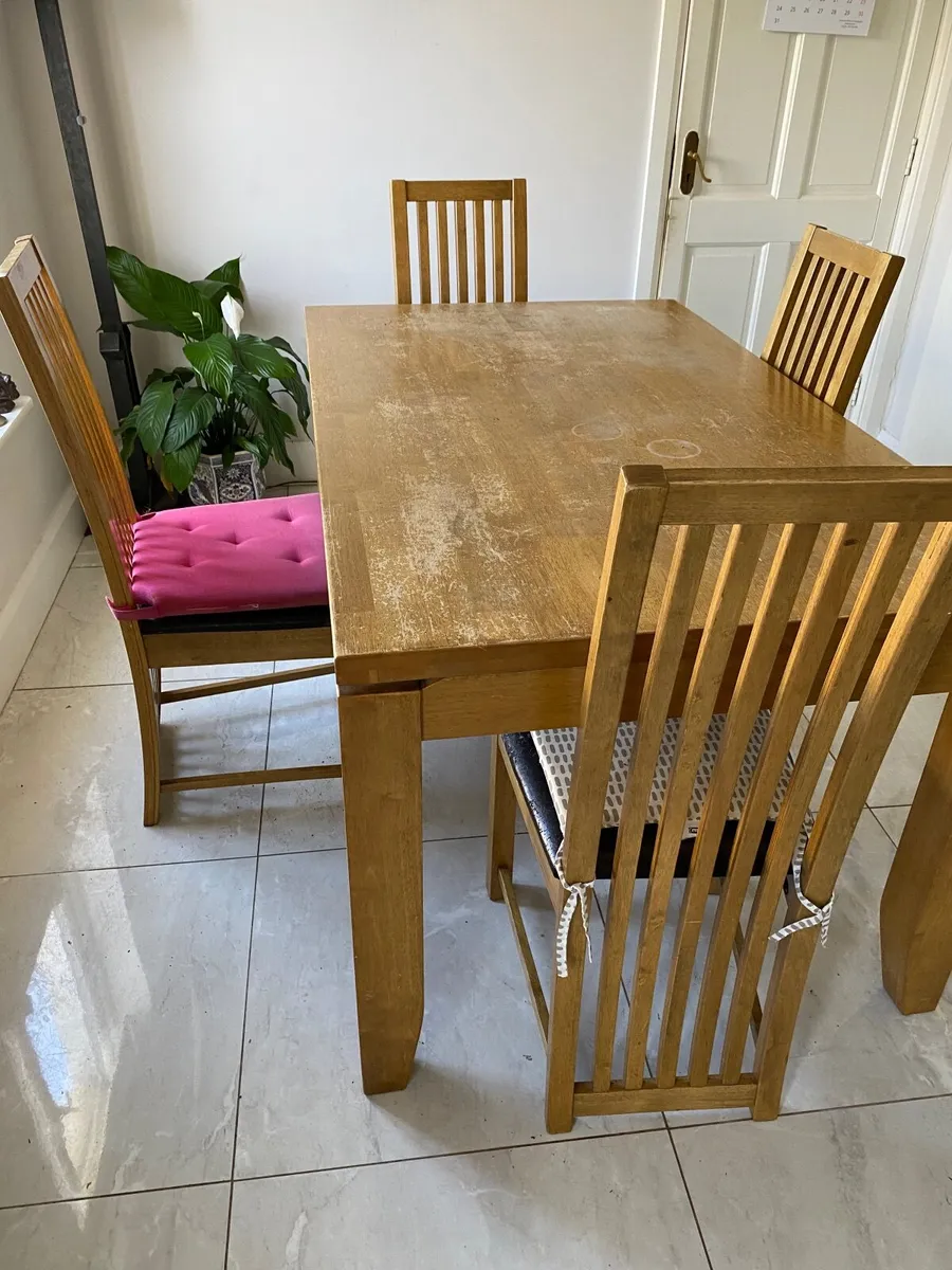 Dining Table and 4 Chairs - Image 1