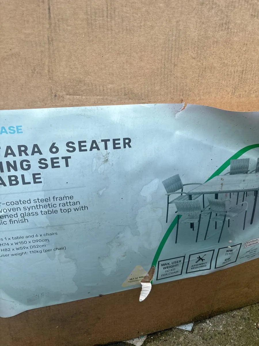 Matara 6 seater dining set + table - Image 2