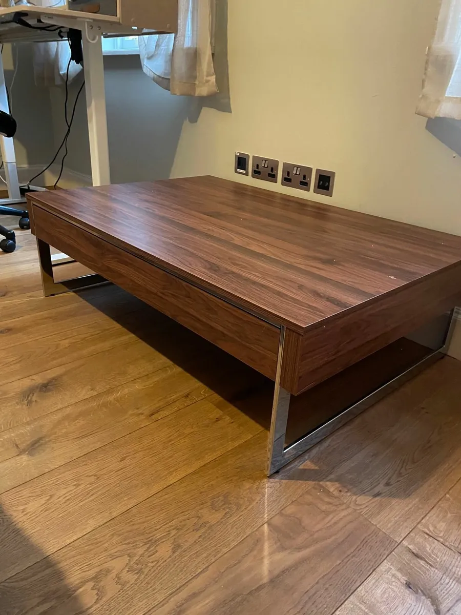 Modern Walnut Coffee Table - Image 1