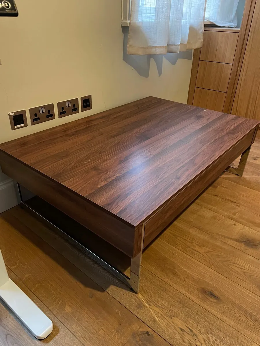 Modern Walnut Coffee Table - Image 2
