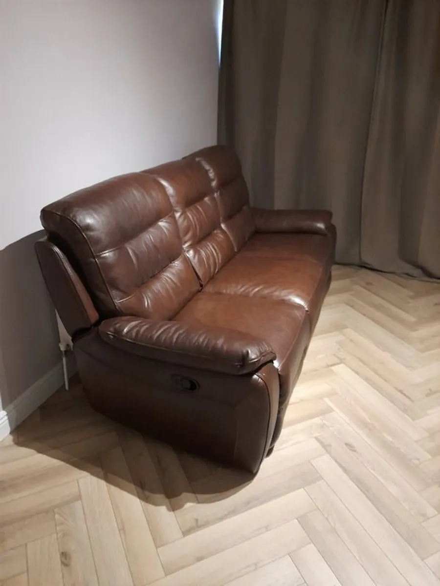 Brown Leather Recliner - Image 1