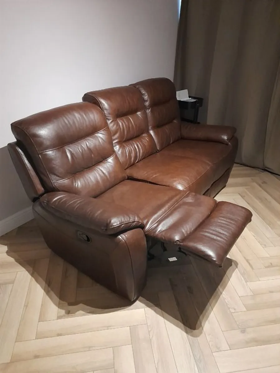 Brown Leather Recliner - Image 4