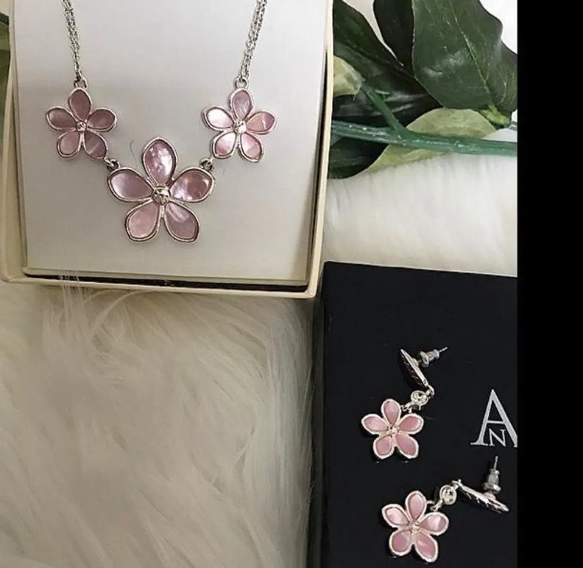Silver Necklace & Earrings - Image 3