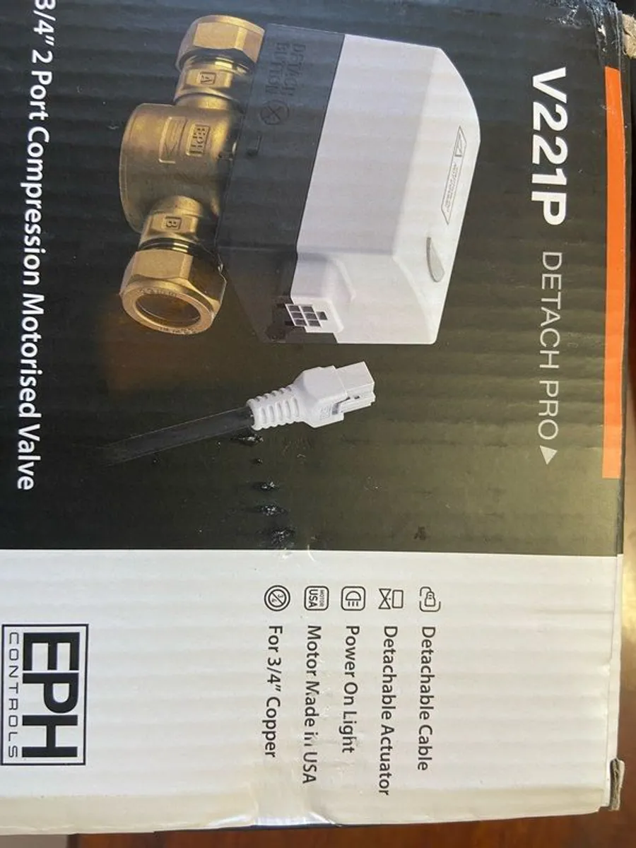 EPH Controls  3/4" 2 port compression valve BNIB - Image 1