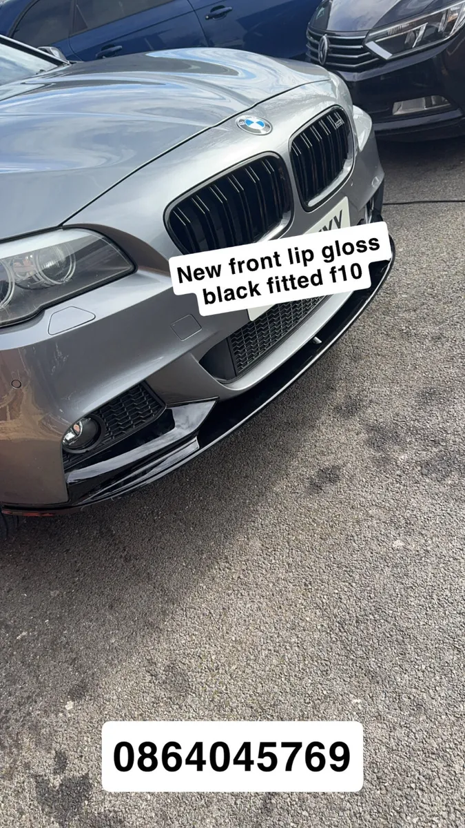 BMW f10 front lip gloss Black