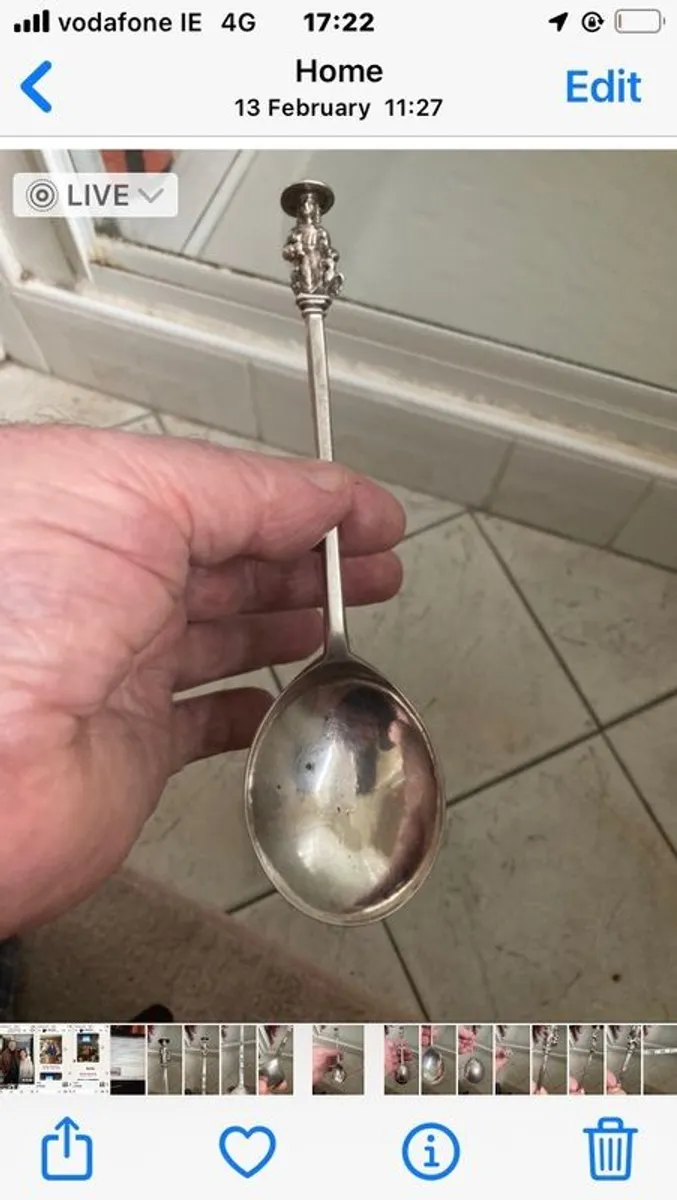 silver apostle spoon - Image 1
