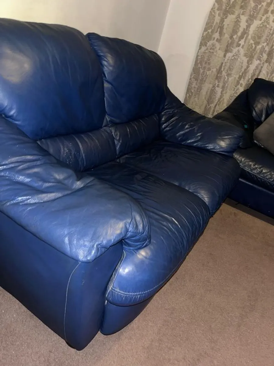 Real Leather Italian Sofas - Image 2