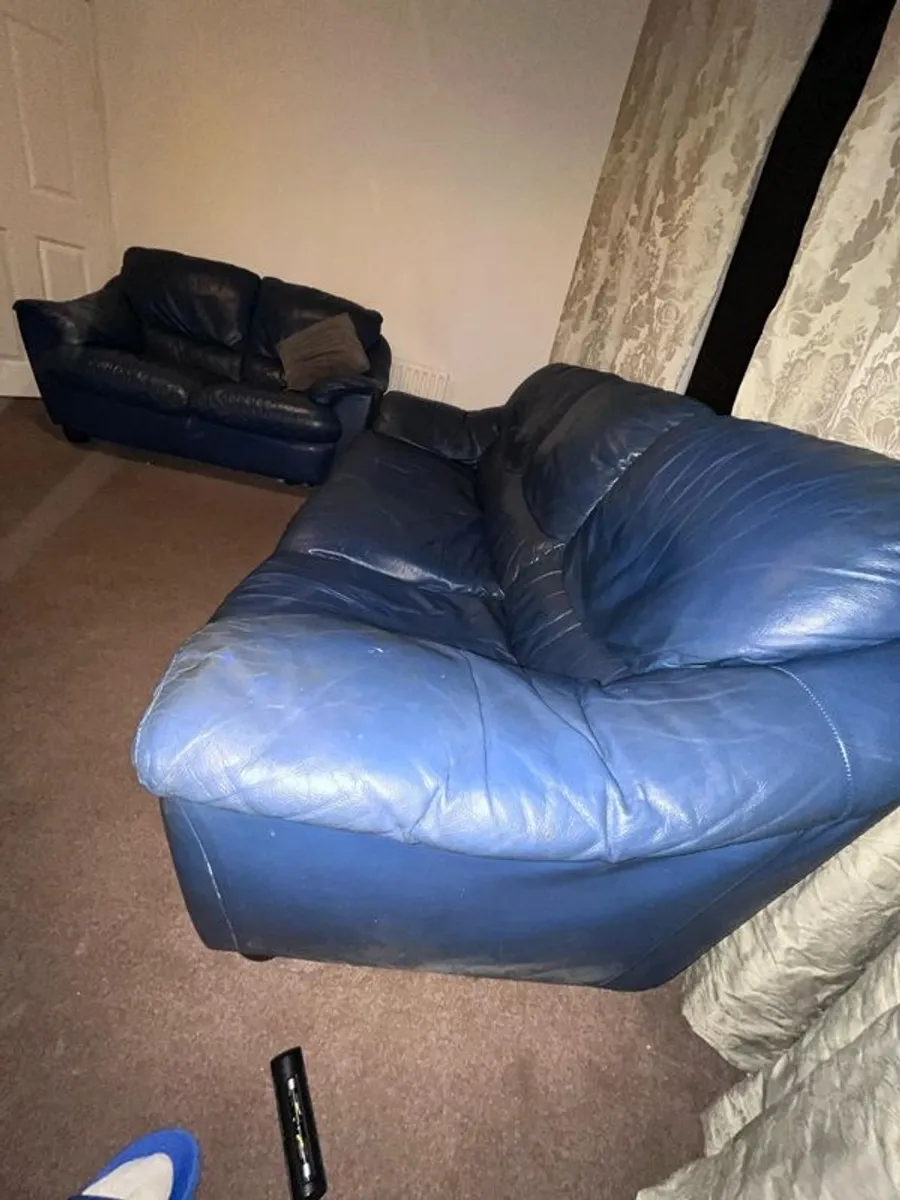 Real Leather Italian Sofas - Image 3
