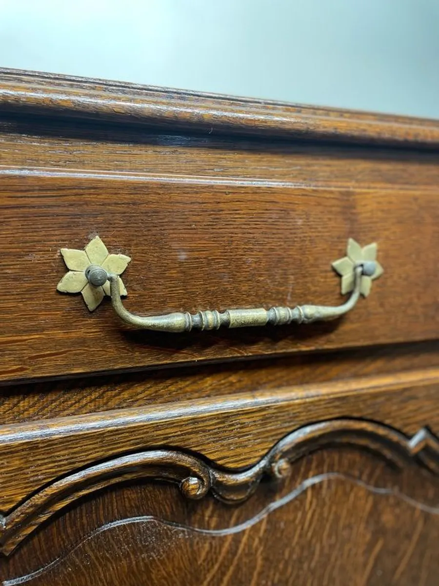 A Very Nice French Antique Oak Side Cabinet. - Image 4