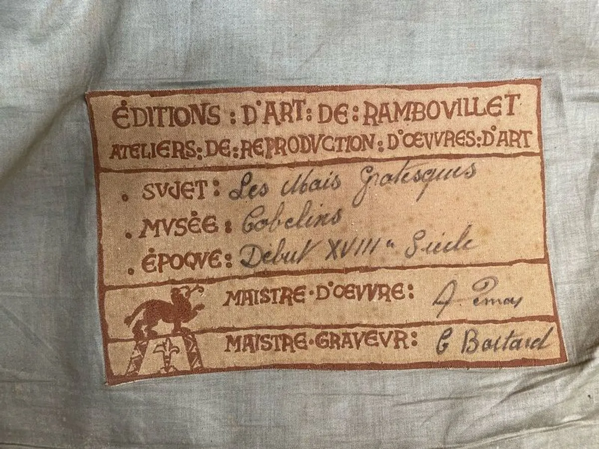 Editions dArt de Rambouillet Printed Tapestry after Les Mois Grotesque. - Image 4