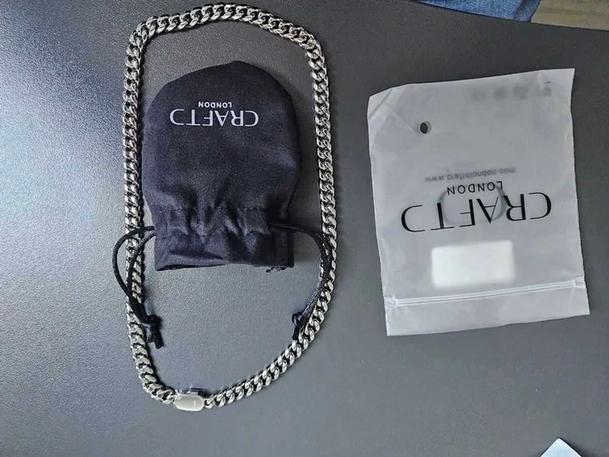 Mens Silver Cuban 8mm link chain - Image 2