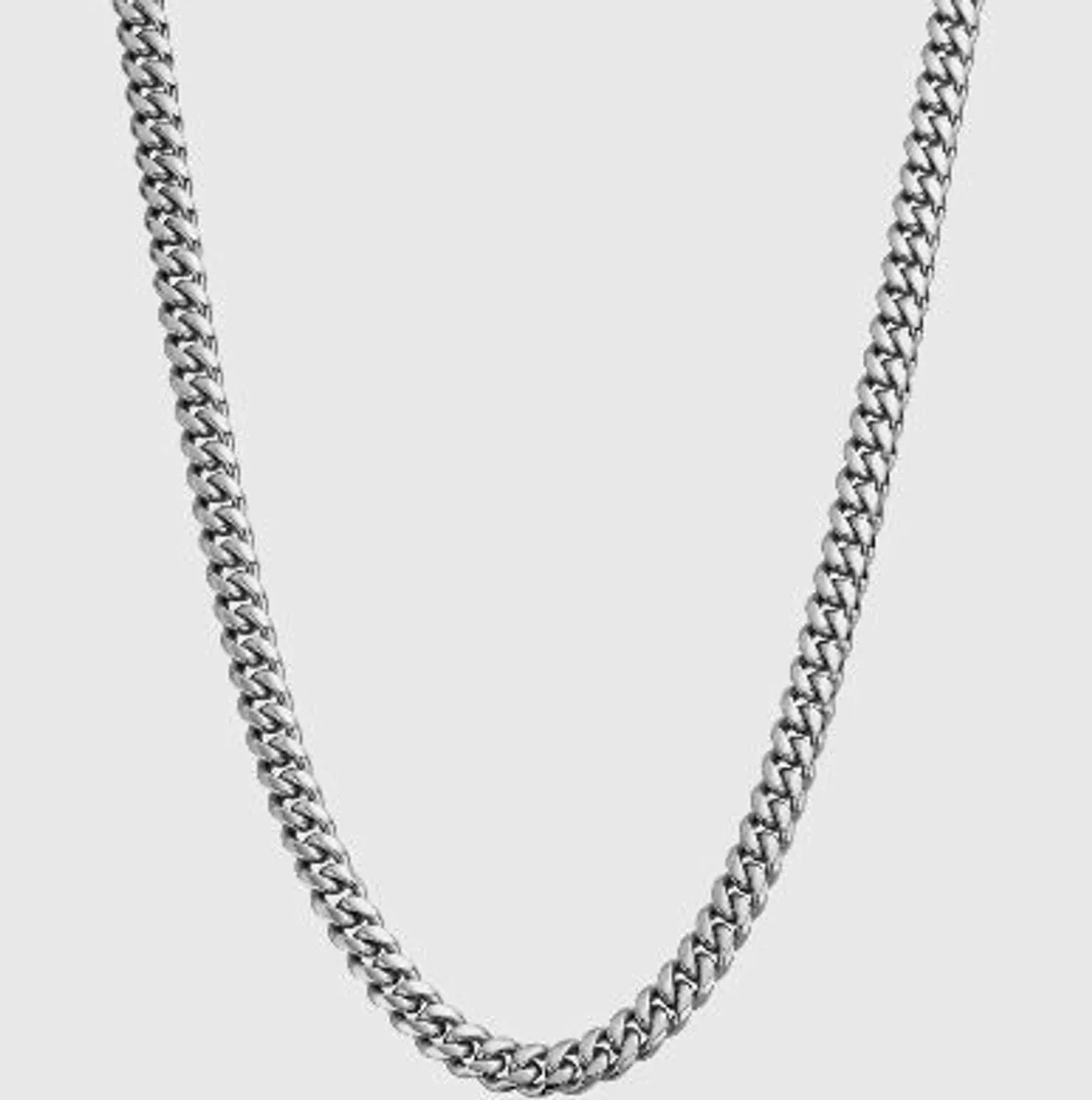 Mens Silver Cuban 8mm link chain - Image 4